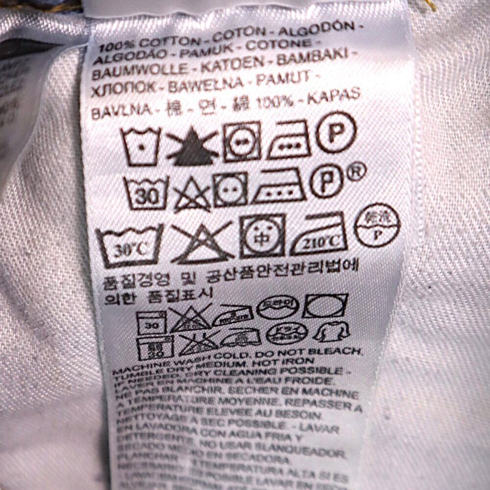 LEVIS 550 31x32 *FLAWED* Acid Wash Light Blue Denim Jeans Classic Distressed Y2K - Picture 11 of 14
